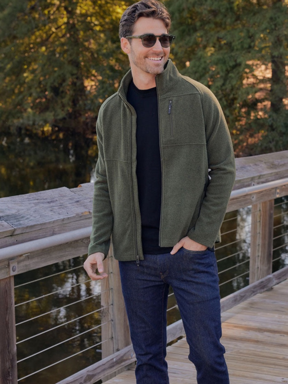 NEW Woolx Men's Fairbanks Jacket in 961 Dark Forest, Size Medium